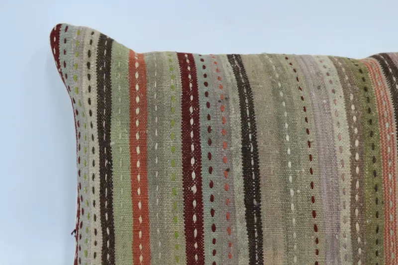 Pillow for Sofa, Handmade Kilim Cushion, Vintage Pillow, Cushion Case, 20x28 Brown Pillow Sham, Garden Cushion Case, Traditional Pillow Cover - 2