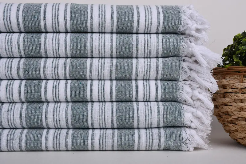 Kids Beach Towel, Beach Towel Bulk, 68x32 Cotton Striped Towel, Bridemaids Beach Towel, Bridal Shower Favors, Lightweight towel, Employee Gifts - 2