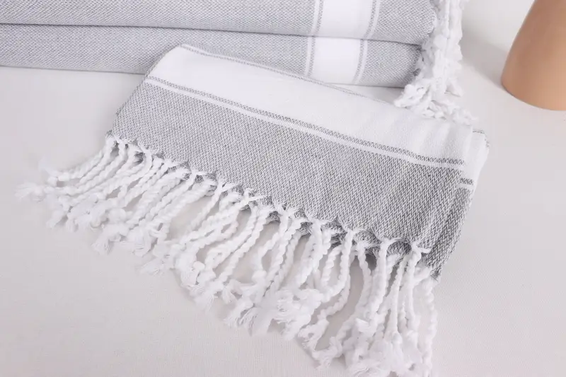 Turkish Towel Monogram, Small Bath Towels, 36x22 Cotton Striped Towel, Bridesmaid Gifts, Custom Hand Towel, Spa Towel, Gifts For Him, Birthday Gift - 4
