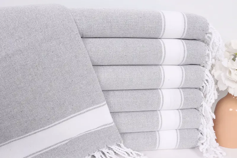 Turkish Towel Monogram, Small Bath Towels, 36x22 Cotton Striped Towel, Bridesmaid Gifts, Custom Hand Towel, Spa Towel, Gifts For Him, Birthday Gift - 1