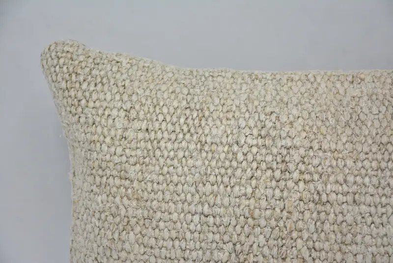 White Cotton Embroidered Pillow, 12x24 Inches Decorative Pillow - 2