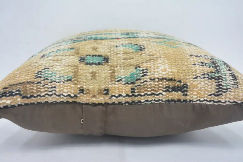 Gift Pillow, Bed Cushion, Art Deco Pillow, Turkish Pillow, Home Decor Pillow, Pillow, 14x14 Beige Pillow, Car Cushion Cover, Oriental Pillow Sham - 5