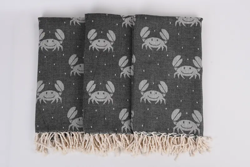 Quick-Dry Beach Towel, Custom Towel Beach, 68x40 Cotton Crab Design Towel, Merry Christmas Gifts, Embroidered Towel, Lightweight towel, Gym Towel - 8