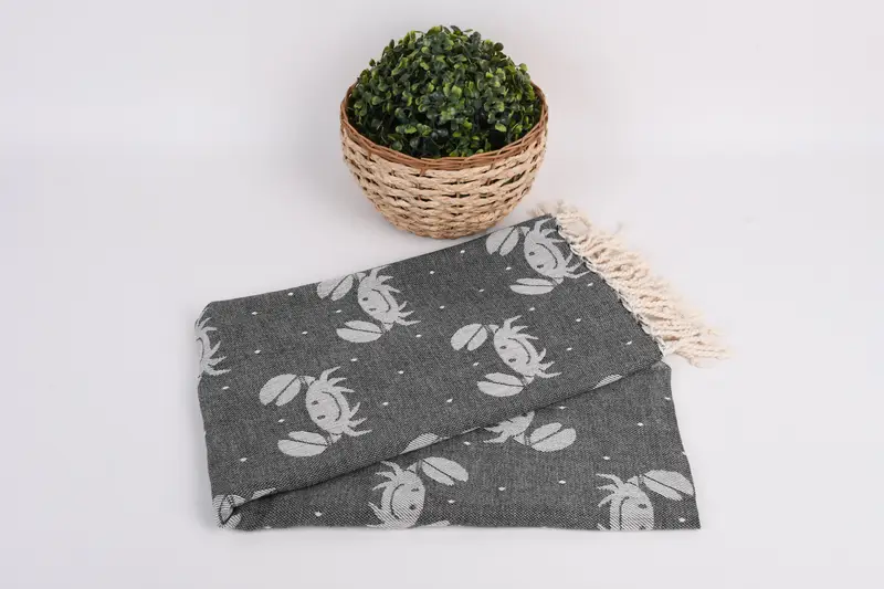 Quick-Dry Beach Towel, Custom Towel Beach, 68x40 Cotton Crab Design Towel, Merry Christmas Gifts, Embroidered Towel, Lightweight towel, Gym Towel - 5
