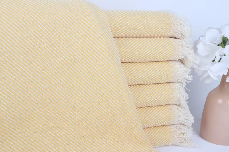 Best Friend Gift, 70x36 Cotton Striped Towel, Florida Bachelorette Party Favors, Turkish towel, Absorbent towel, Boyfriend Christmas Gift - 1