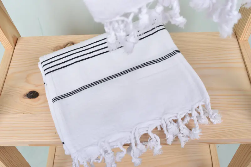 Miami Bachelorette Party Favors, Beach Towel Bulk, Decorative Towel, Fouta towel, House Warming Gift, Turkish bath towel, 70x40 Cotton Striped Towel - 5