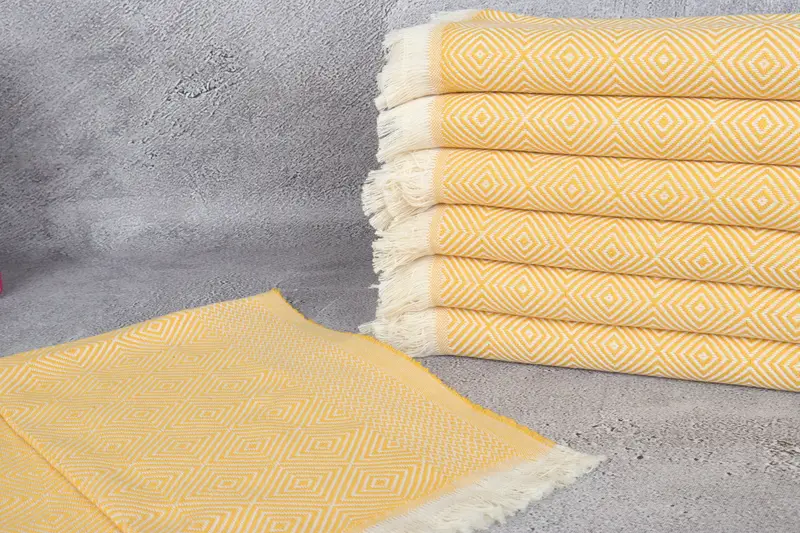 Xmas Gifts, 36x20 Cotton Diamond Towel, Small Bath Towels, Bridal Shower Favors, Turkish Tea Towel, Welcome Wedding Gift, Turkish Towel Hand Towel - 2