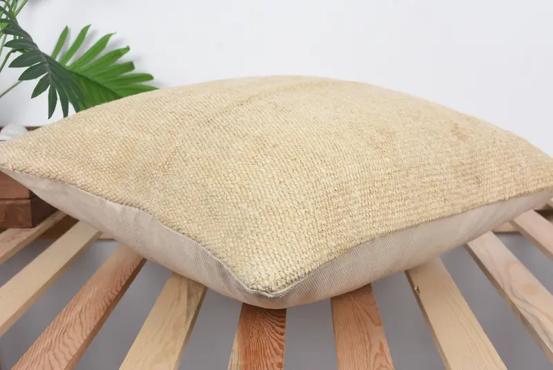 20x20 Beige Cushion, Southwestern Pillow, Cushion Cover, Vintage Pillow, Patio Cushion, Vintage Kilim Throw Pillow, Kilim Pillow - 6