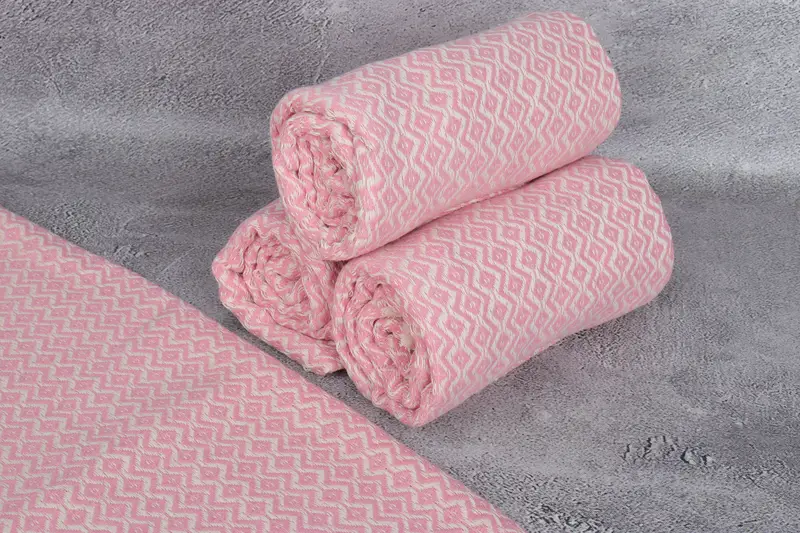 70x40 Cotton Diamond Towel, Spa Towel, Unique Gift, Bridesmaid Gift, Organic Towel, Lightweight Turkish towel, Gift For Him, Handwoven Turkish Towel - 8