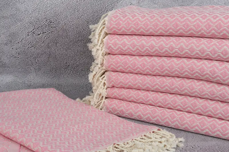 70x40 Cotton Diamond Towel, Spa Towel, Unique Gift, Bridesmaid Gift, Organic Towel, Lightweight Turkish towel, Gift For Him, Handwoven Turkish Towel - 2