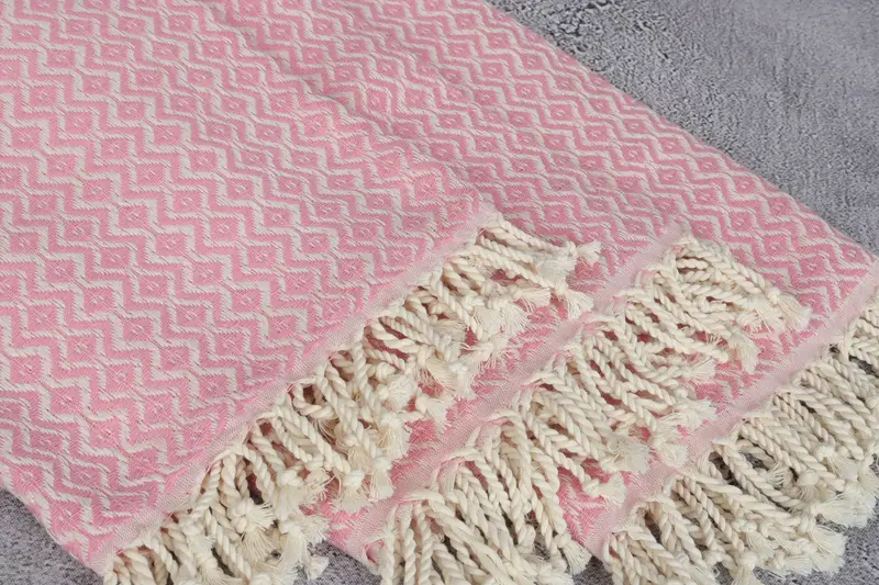 70x40 Cotton Diamond Towel, Spa Towel, Unique Gift, Bridesmaid Gift, Organic Towel, Lightweight Turkish towel, Gift For Him, Handwoven Turkish Towel - 5