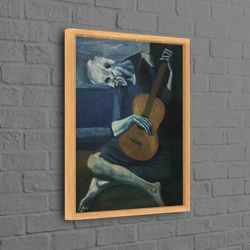 Picasso'nun Eski Gitaristi Kanvas Tablo Tablo - Sanatsal Ev Dekorasyonu