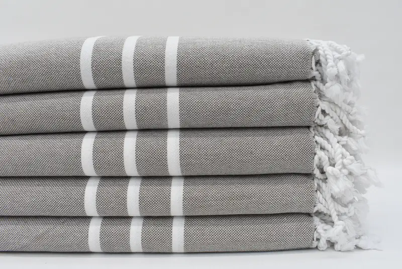 Home Decor Towel Brown Striped Turkish Cotton, 70x40 Inches