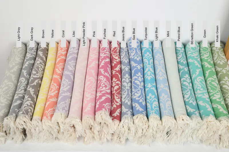 Bridal Shower Gift, 68x36 Cotton Baroque Towel, Turkish beach towel, Christmas Gift, Bachelorette Party Gift, Personalized Turkish Beach Towel - 1