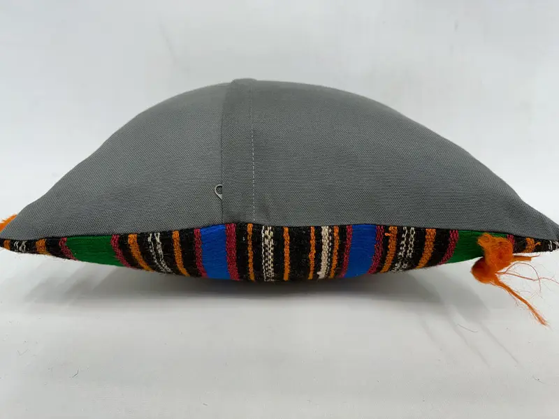 Ethnic Throw Pillow Cover, 18x18 Green Pillow, Interior Designer Pillow, Boho Pillow Sham Cover, Pillow Cover, Handmade Kilim Cushion - 7