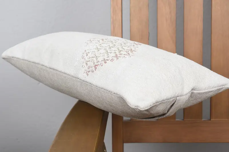 Ethnical Kilim Rug Pillow, Aztec Cushion Cover, 8x16 Beige Pillow Sham, Handmade Throw Cushion, Home Decor Pillow, Pillow, Throw Kilim Pillow - 6