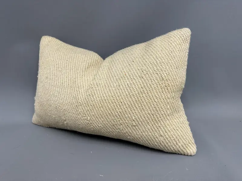Cushion Case, 12x20 Beige Pillow Cover, Vintage Pillow, Gift Pillow, Ethnical Kilim Rug Pillow, Personalized Gift Pillow Cushion - 3