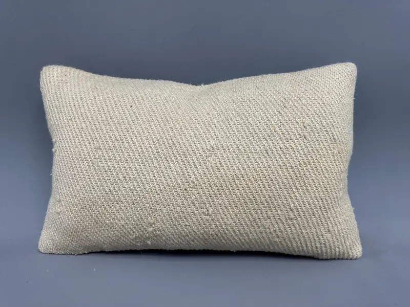 Cushion Case, 12x20 Beige Pillow Cover, Vintage Pillow, Gift Pillow, Ethnical Kilim Rug Pillow, Personalized Gift Pillow Cushion - 4