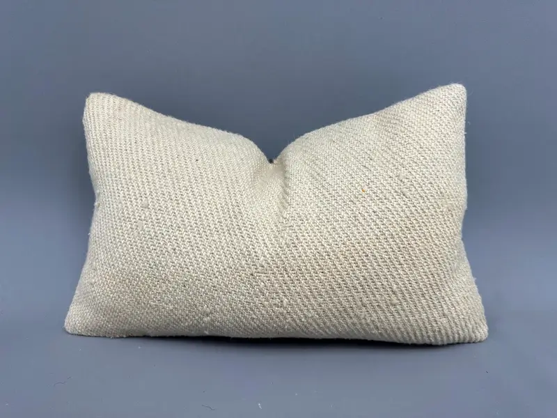 Cushion Case, 12x20 Beige Pillow Cover, Vintage Pillow, Gift Pillow, Ethnical Kilim Rug Pillow, Personalized Gift Pillow Cushion - 1