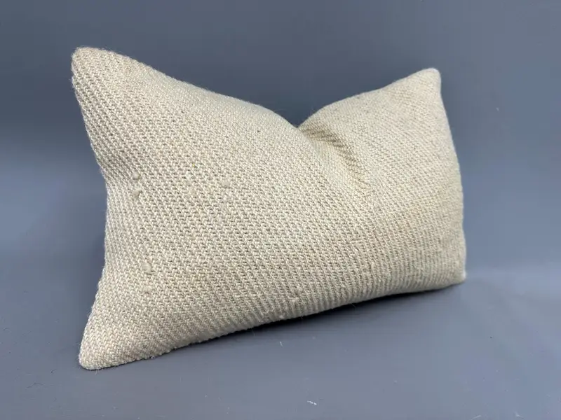 Cushion Case, 12x20 Beige Pillow Cover, Vintage Pillow, Gift Pillow, Ethnical Kilim Rug Pillow, Personalized Gift Pillow Cushion - 2