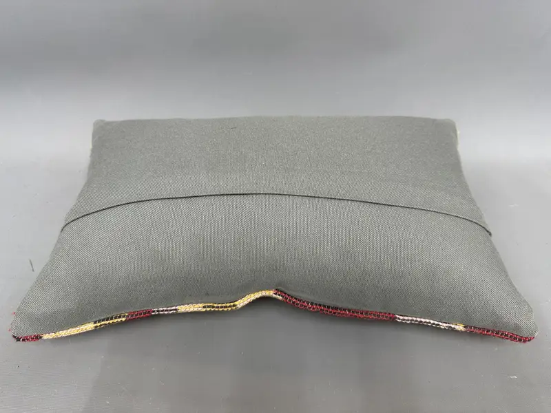 Handmade Kilim Cushion, Cushion Case, Turkish Pillow, Neutral Pillow Cover, 12x20 Beige Cushion Cover, Vintage Kilim Throw Pillow - 7