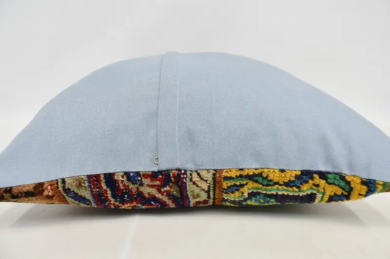 Vintage Kilim Throw Pillow, Vintage Kilim Pillow, Couch Pillow Sham, Cushion Cover, Ethnical Kilim Rug Pillow, 24x24 Blue Cushion Case - 5