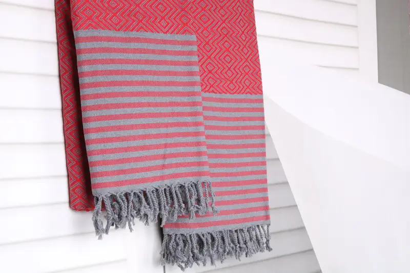 Personalized Turkish Towel, 70x40 Cotton Diamond Towel, Memorial Gift, Scarf Towel, Embroidered Beach Towel, Custom Wedding Gift, Cotton towel - 8