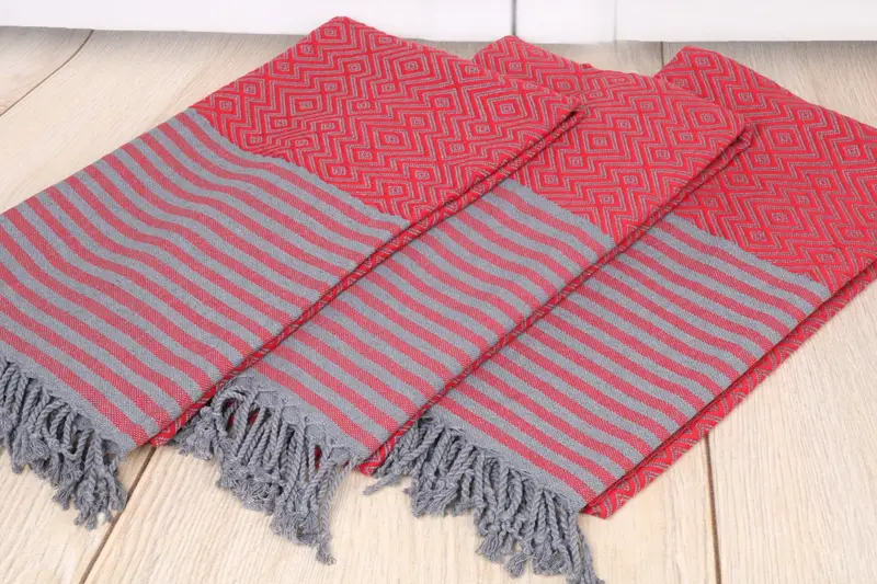 Personalized Turkish Towel, 70x40 Cotton Diamond Towel, Memorial Gift, Scarf Towel, Embroidered Beach Towel, Custom Wedding Gift, Cotton towel - 6