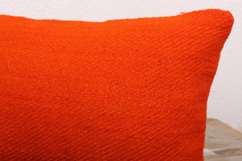 12x24 Orange Pillow Case, Throw Kilim Pillow, Boho Chic Cushion Case, Turkish Pillow, Pillow Cover, Vintage Kilim Throw Pillow, Bench Cushion - 5