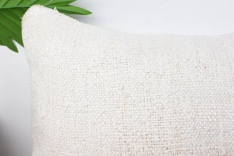 Vintage Kilim Pillow Cushion Case, Throw Kilim Pillow, Pillow for Couch, 12x24 White Pillow Case, Knitted Pillow Sham, Turkish Pillow, Cushion Cover - 2