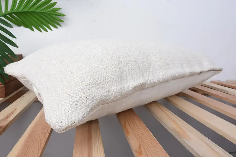 Vintage Kilim Pillow Cushion Case, Throw Kilim Pillow, Pillow for Couch, 12x24 White Pillow Case, Knitted Pillow Sham, Turkish Pillow, Cushion Cover - 6