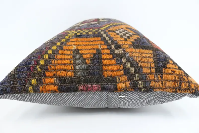 Pillow for Couch, 16x24 Blue Pillow Sham, Gift Pillow, Vintage Pillow, Wool Kilim Pillow Pillow Cover, Pillow Sham, Wholesale Pillow Cover - 5
