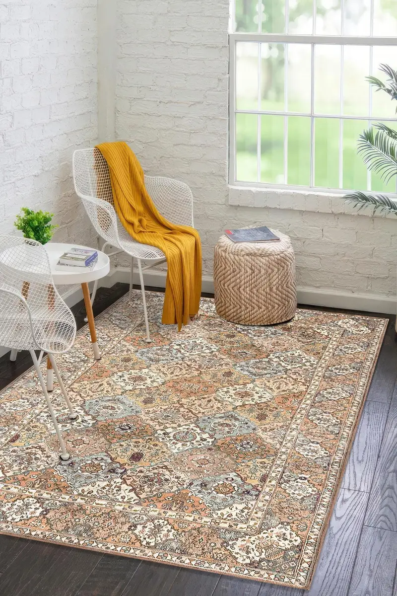 Eleganter Teppich mit Sonnenaufgang-Aufdruck: Modernes Design, weicher Stoff, einzigartiges Muster