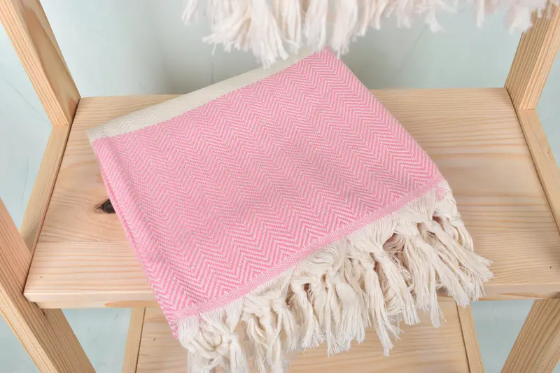 70x40 Cotton Herringbone Towel, Bridal Party Gifts, Valentines Day Gift For Her, Housewarming Gift, Best Beach Towel, Lightweight towel, Custom Gift - 5