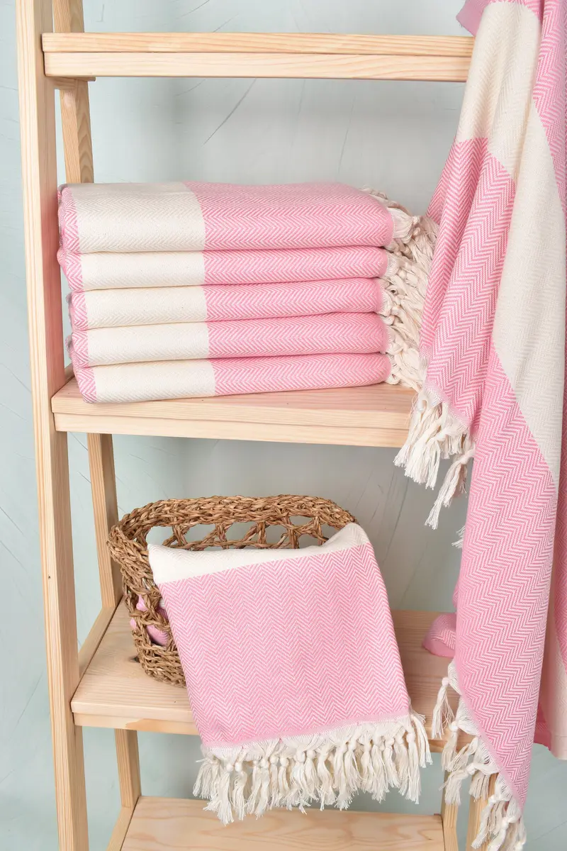 70x40 Cotton Herringbone Towel, Bridal Party Gifts, Valentines Day Gift For Her, Housewarming Gift, Best Beach Towel, Lightweight towel, Custom Gift - 3