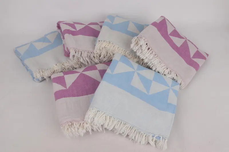 Summer Gift, Traditional Turkish peshtemal for hammam, Valentines Gift, Fouta towel, Embroidered Towel, 70x36 Cotton Compass Design Towel - 2