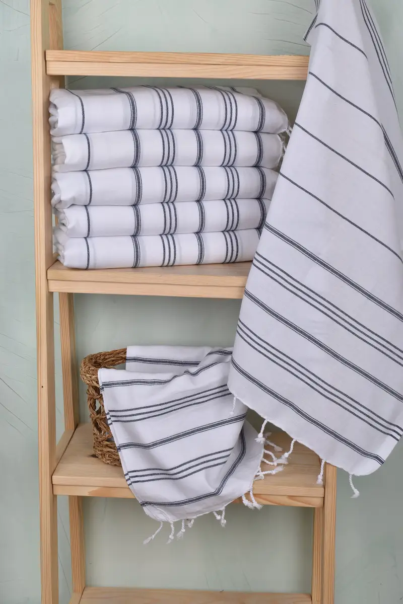 Personalized Gifts, Bridesmaid Gifts, Turkish Towel Hand Towel, Handmade Gift, 40x24 Cotton Striped Towel, Halloween Bachelorette Party Favors - 3