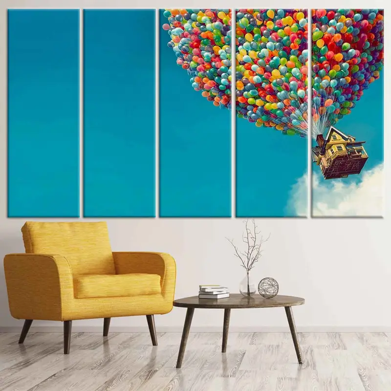 Carl Fredricksen, Up Movie Wall Art, Balloons Wall Art, Air Balloons Print, Up Movie Canvas, Up Movie Poster, Cartoon Poster, Cartoon Print, - 7