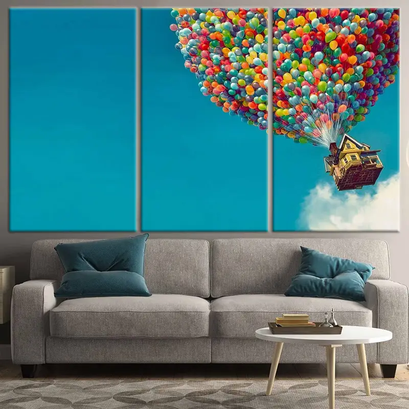 Carl Fredricksen, Up Movie Wall Art, Balloons Wall Art, Air Balloons Print, Up Movie Canvas, Up Movie Poster, Cartoon Poster, Cartoon Print, - 3