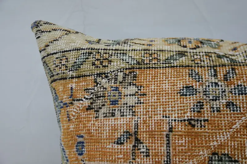 Wholesale Pillow Cover, Vintage Pillow, Ethnic Pillow Sham, 32x32 Orange Pillow Sham, Boho Pillow Sham Cover, Kilim Cushion Sham, Cushion Cover - 2