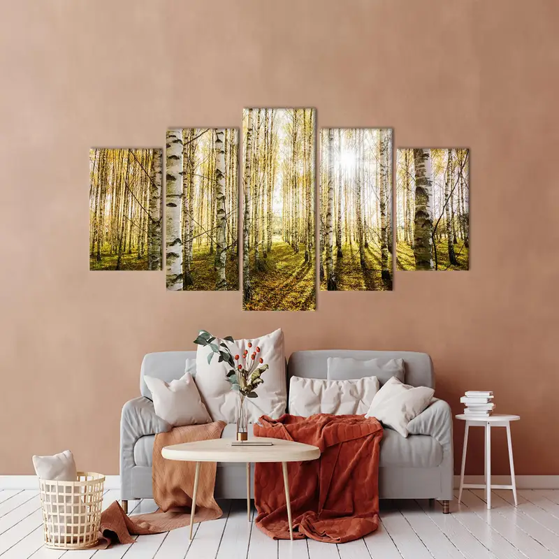 Birch Trees Art, Forest Canvas Decor, Tree Landscape, Forest Landscape, Trees Art Decor, Wall Hanging Art, Canvas Art Decor,Modern Art Decor - 2