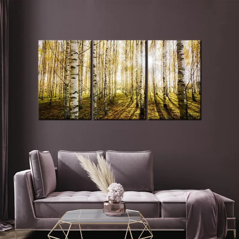 Birch Trees Art, Forest Canvas Decor, Tree Landscape, Forest Landscape, Trees Art Decor, Wall Hanging Art, Canvas Art Decor,Modern Art Decor - 6