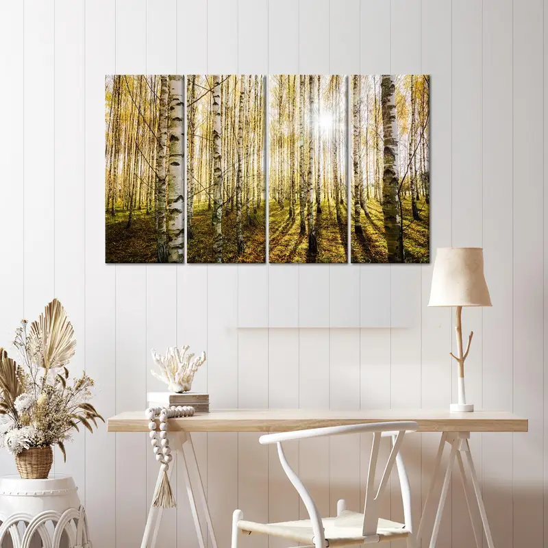 Birch Trees Art, Forest Canvas Decor, Tree Landscape, Forest Landscape, Trees Art Decor, Wall Hanging Art, Canvas Art Decor,Modern Art Decor - 7