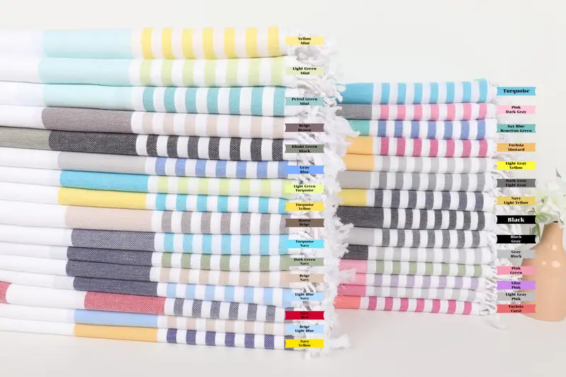 Absorbent Turkish towel, 70x40 Cotton Striped Towel, Holiday Towel, Beach Towel Gift, Valentines Day Gift, Bachelorette Party Gifts Bridesmaids - 1