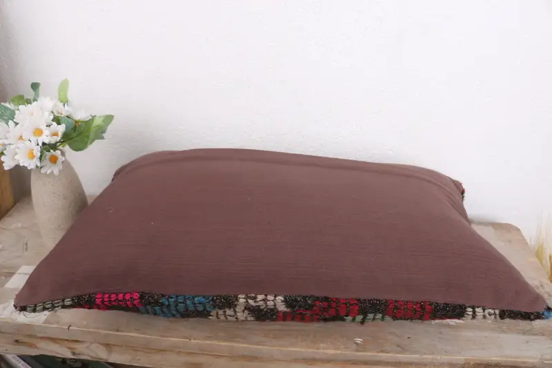 Ethnic Pillow Cover Pillow Case, Cushion Cover, Vintage Pillow, Pillow for Couch, Wholesale Cushion, 12x20 Red Pillow Case, Kilim Pillow Cover - 7
