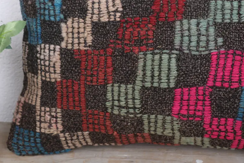 Ethnic Pillow Cover Pillow Case, Cushion Cover, Vintage Pillow, Pillow for Couch, Wholesale Cushion, 12x20 Red Pillow Case, Kilim Pillow Cover - 3