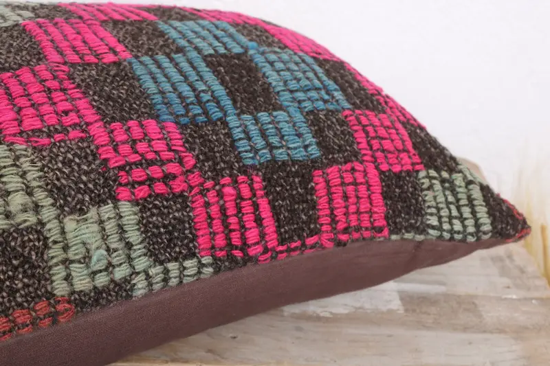 Ethnic Pillow Cover Pillow Case, Cushion Cover, Vintage Pillow, Pillow for Couch, Wholesale Cushion, 12x20 Red Pillow Case, Kilim Pillow Cover - 6