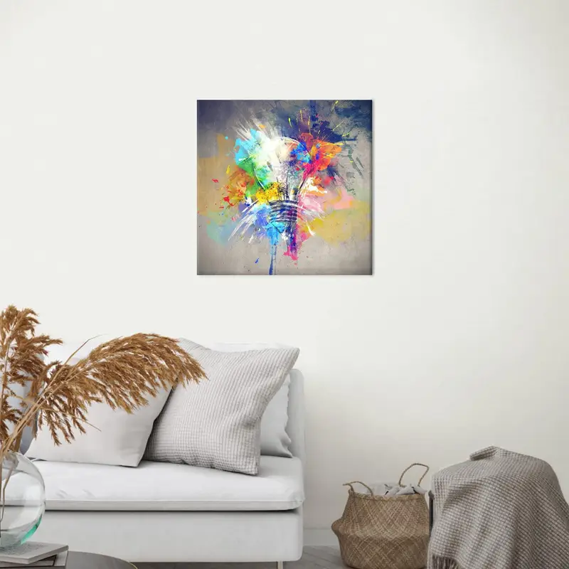 Light Painting Print Art, Colorful Light Art, Colorful Canvas Decor, Abstract Wall Art, Home Decor Art, Wall Hanging Art, Canvas Art Decor - 1
