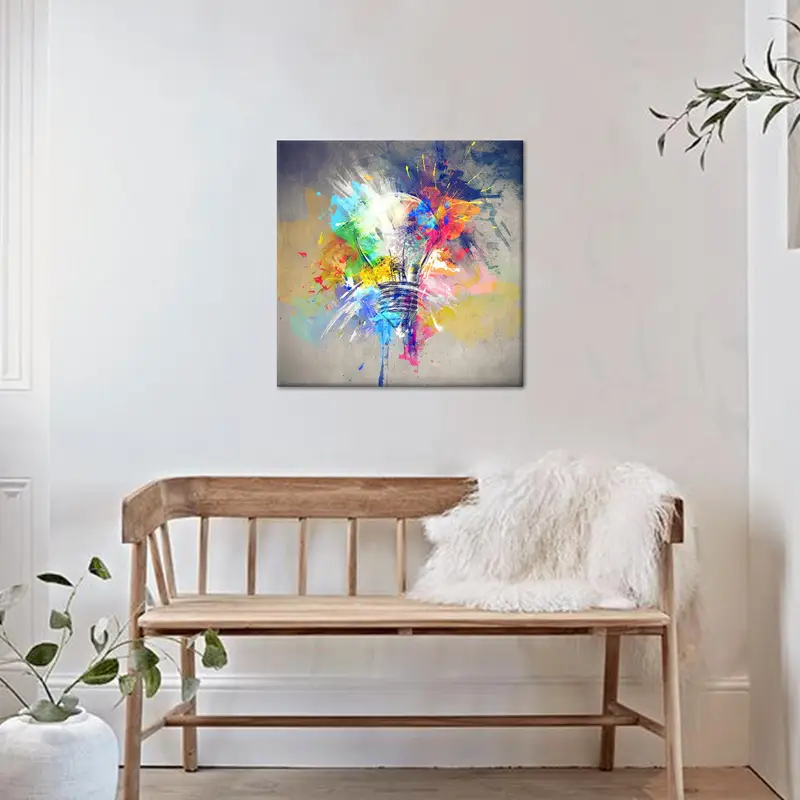 Light Painting Print Art, Colorful Light Art, Colorful Canvas Decor, Abstract Wall Art, Home Decor Art, Wall Hanging Art, Canvas Art Decor - 3
