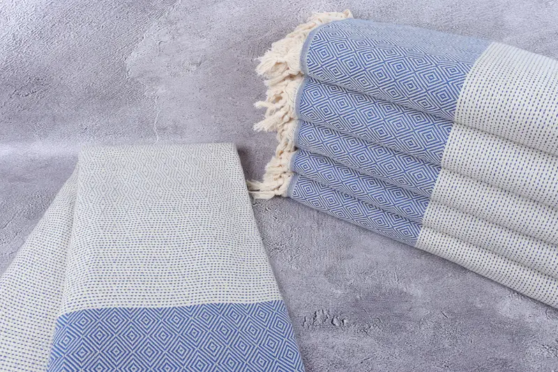 Turkish Beach Blanket, 96x80 Cotton Diamond Towel, Decorative Blanket, Aesthetic Blanket, Personalized Gifts, Bachelor Gift, Custom Blanket - 2